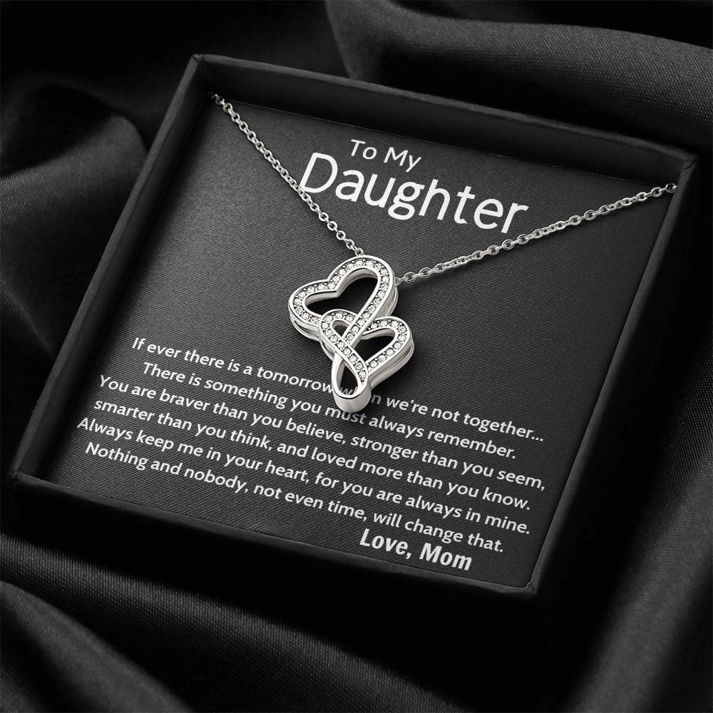Daughter Gift Necklace Daughter Birthday Gift Gift For Daughter Daughter Jewelry 4 Double Hearts Necklace