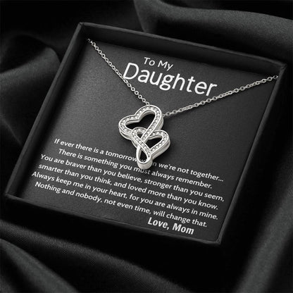 Daughter Gift Necklace Daughter Birthday Gift Gift For Daughter Daughter Jewelry 4 Double Hearts Necklace