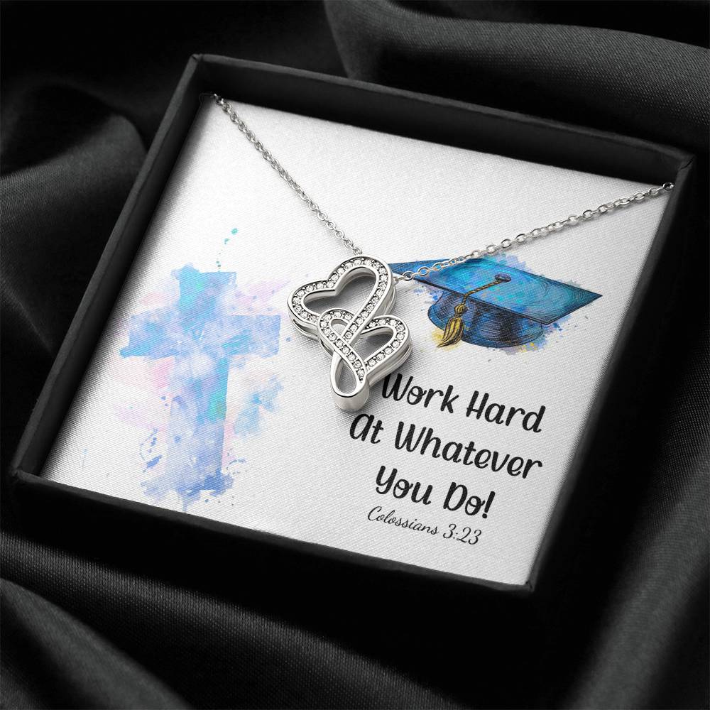 Double Heart Necklace - Graduation Day 1 Double Hearts Necklace