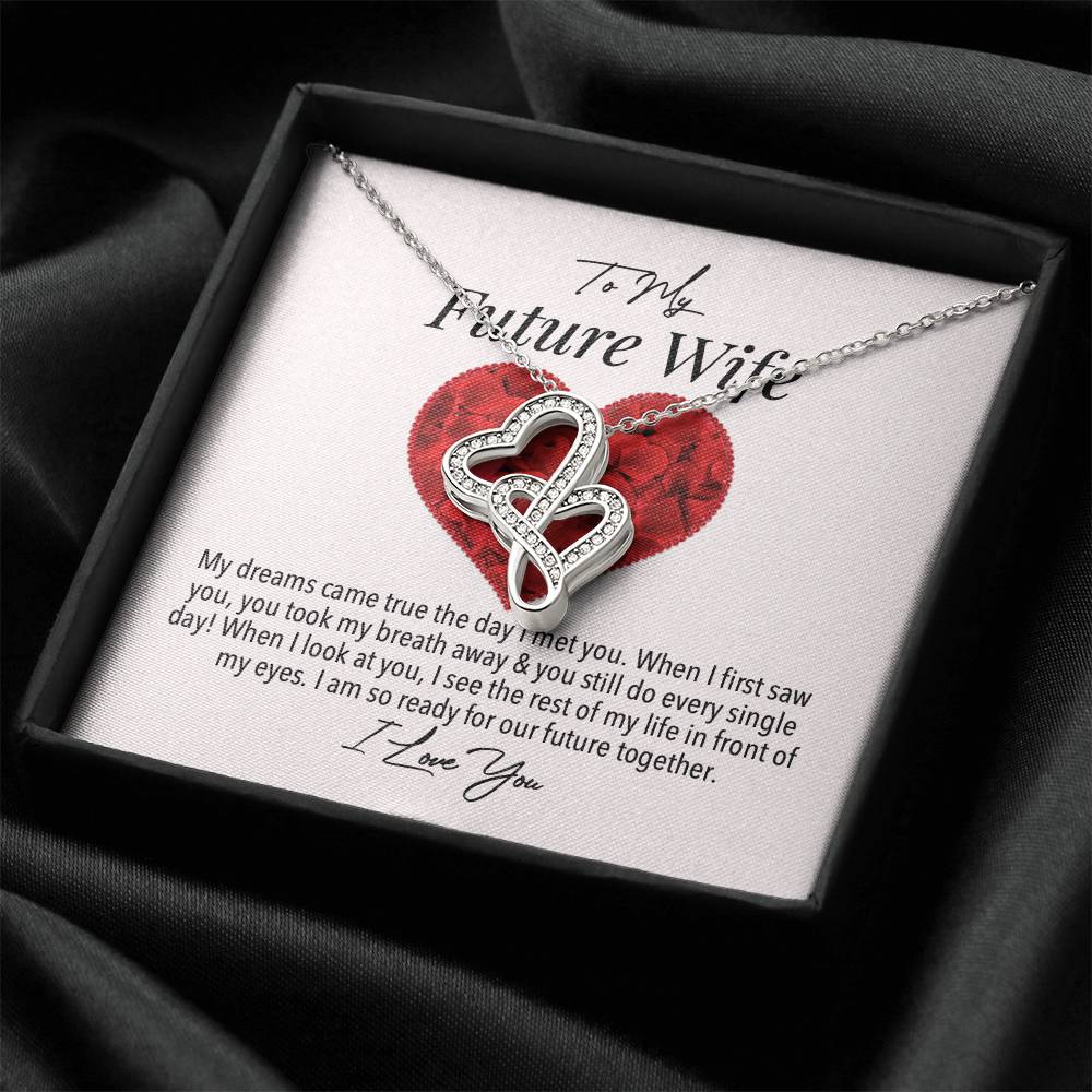 Future Wife Forever Love Necklace 1 Double Hearts Necklace