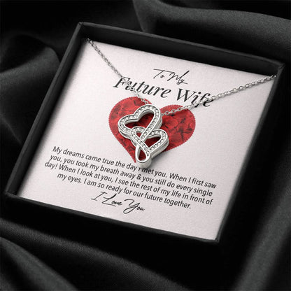Future Wife Forever Love Necklace 1 Double Hearts Necklace