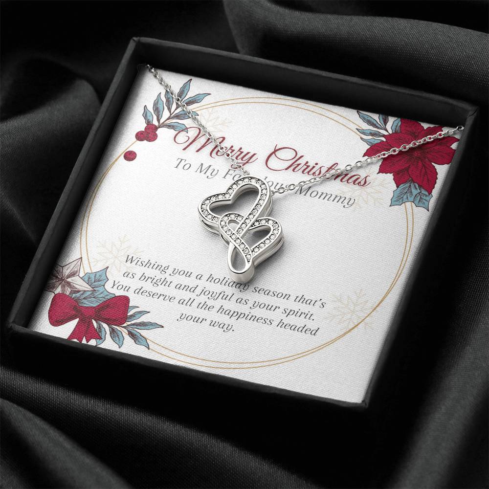 Christmas Gift For Mother Double Hearts Necklace