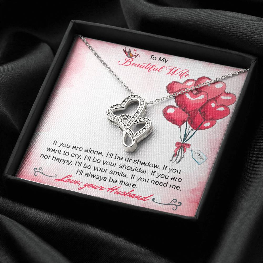 Beautiful  Double Hearts Necklace