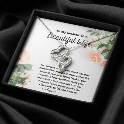 Beautiful Wife - Double Heart Double Hearts Necklace