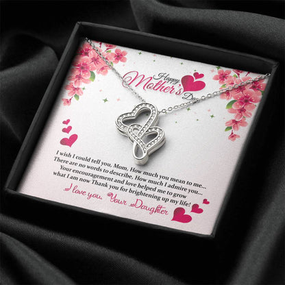 Double Heart Necklace - Mother's Day Double Hearts Necklace