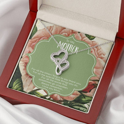 For Mother 2 Double Hearts Necklace