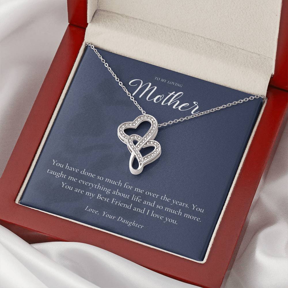 Gift For Mom From Daughter  Mother Necklace From Daughter  Mother's Day Gift  Best Mom Gift  Mother's Birthday Gift Double Hearts Necklace