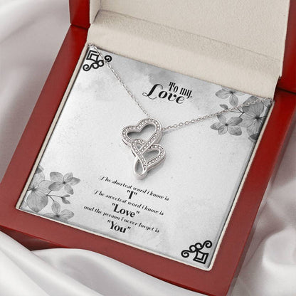 For My Love Double Hearts Necklace