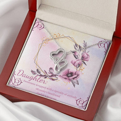 Daughter Necklace Daughter Jewelry Mother Daughter Double Hearts Necklace