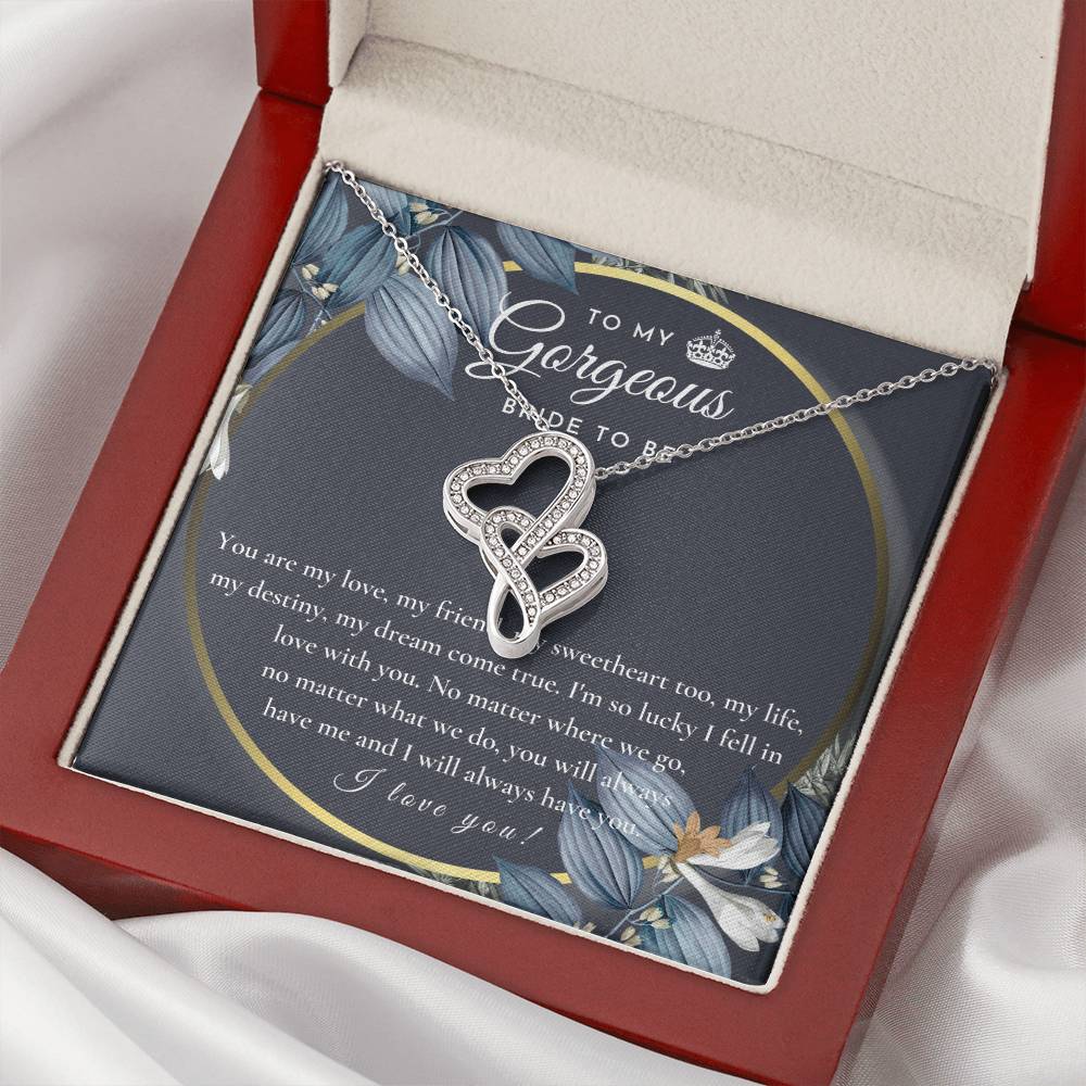 Engagement Gift For Bride To Be Future Wife Necklace Bride To Be Necklace Gift For Bride Sentimental Gift For Future B Double Hearts Necklace