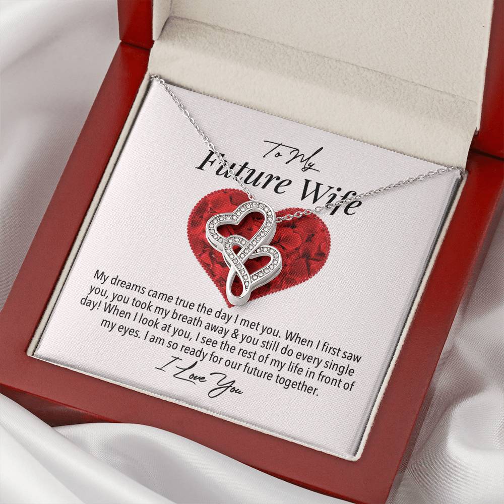 Future Wife Forever Love Necklace 1 Double Hearts Necklace