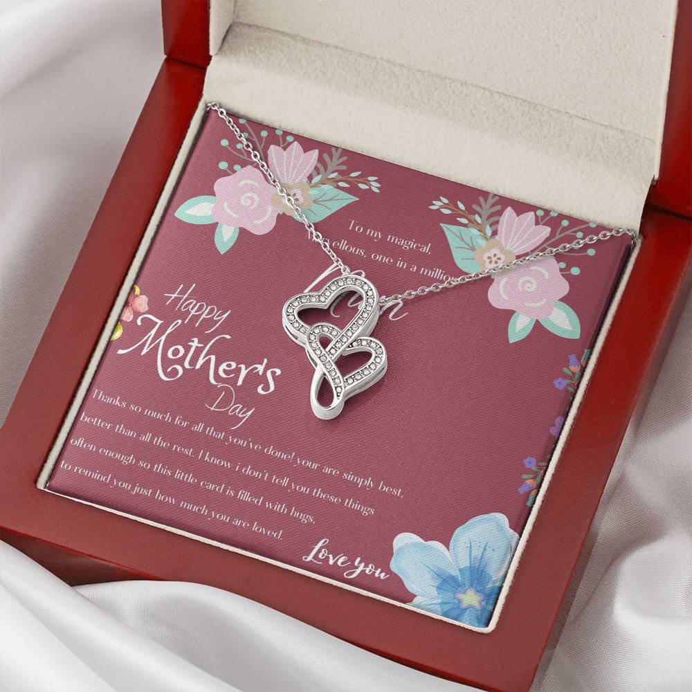 A Special Double Hearts - Mother's Day Necklace Double Hearts Necklace