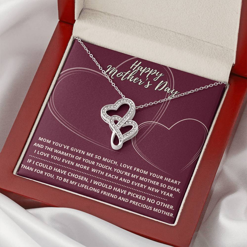 -The Best Gift For Mom This Mother's Day! Double Hearts Necklace