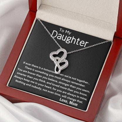 Daughter Gift Necklace Daughter Birthday Gift Gift For Daughter Daughter Jewelry 4 Double Hearts Necklace