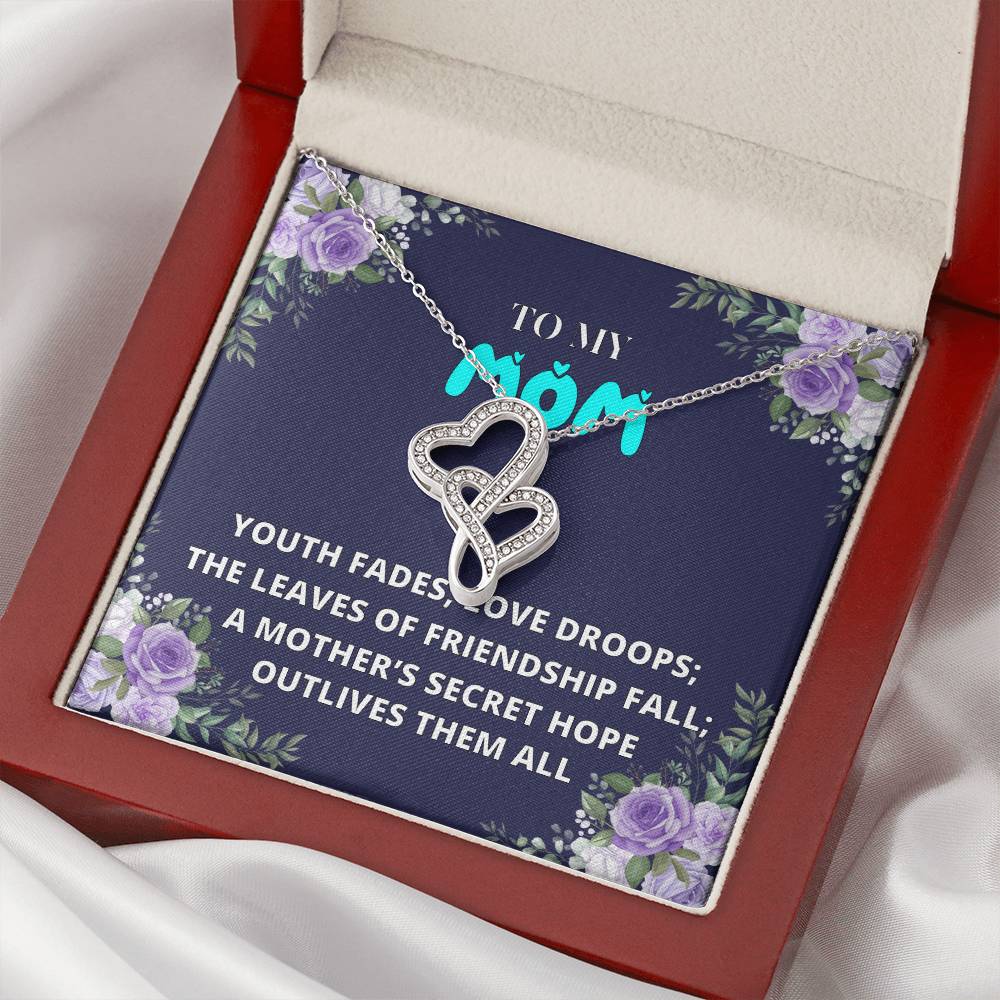 Birthday Gift For Mother Mother Gift Necklace Christmas Gift Meaningful Mother Gift 8 Double Hearts Necklace