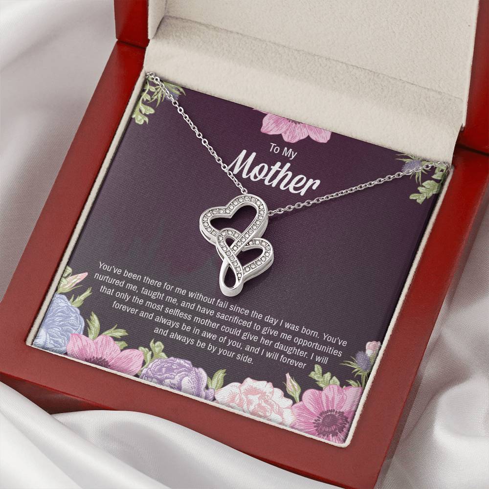 For Mother 3 Double Hearts Necklace
