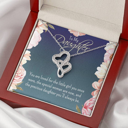 For Daughter 1 Double Hearts Necklace