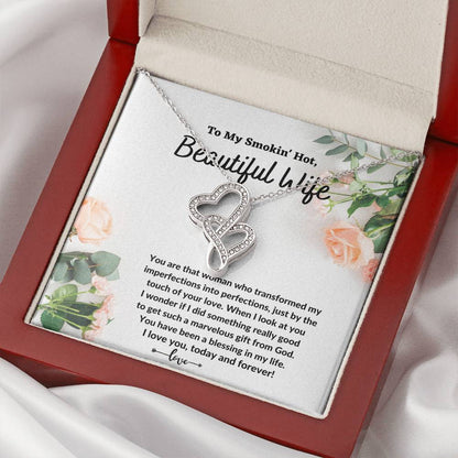Beautiful Wife - Double Heart Double Hearts Necklace