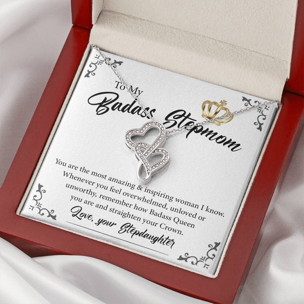 Badass Stepmom - Hearts Double Hearts Necklace