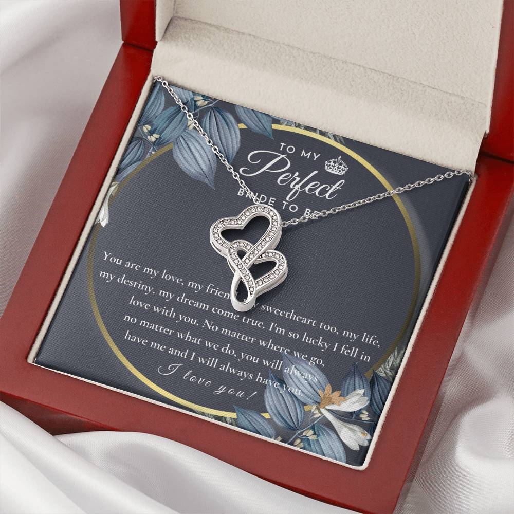 Engagement Gift For Bride To Be Future Wife Necklace Bride To Be Necklace Gift For Bride Sentimental Gift For Future B 1 Double Hearts Necklace