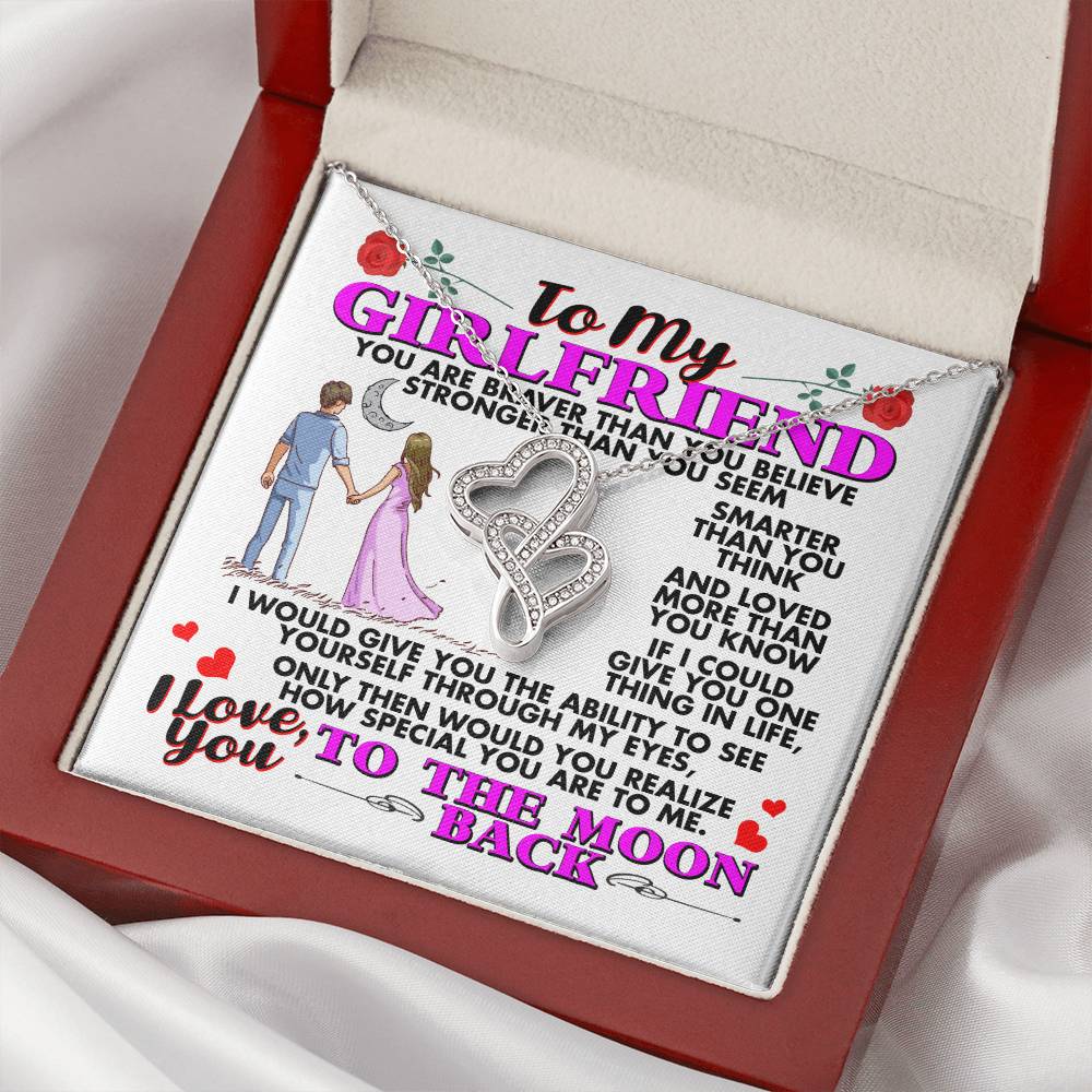 Double Heart Necklace For Girlfriend Double Hearts Necklace