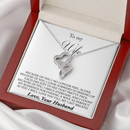 Because Of You Double Hearts Necklace