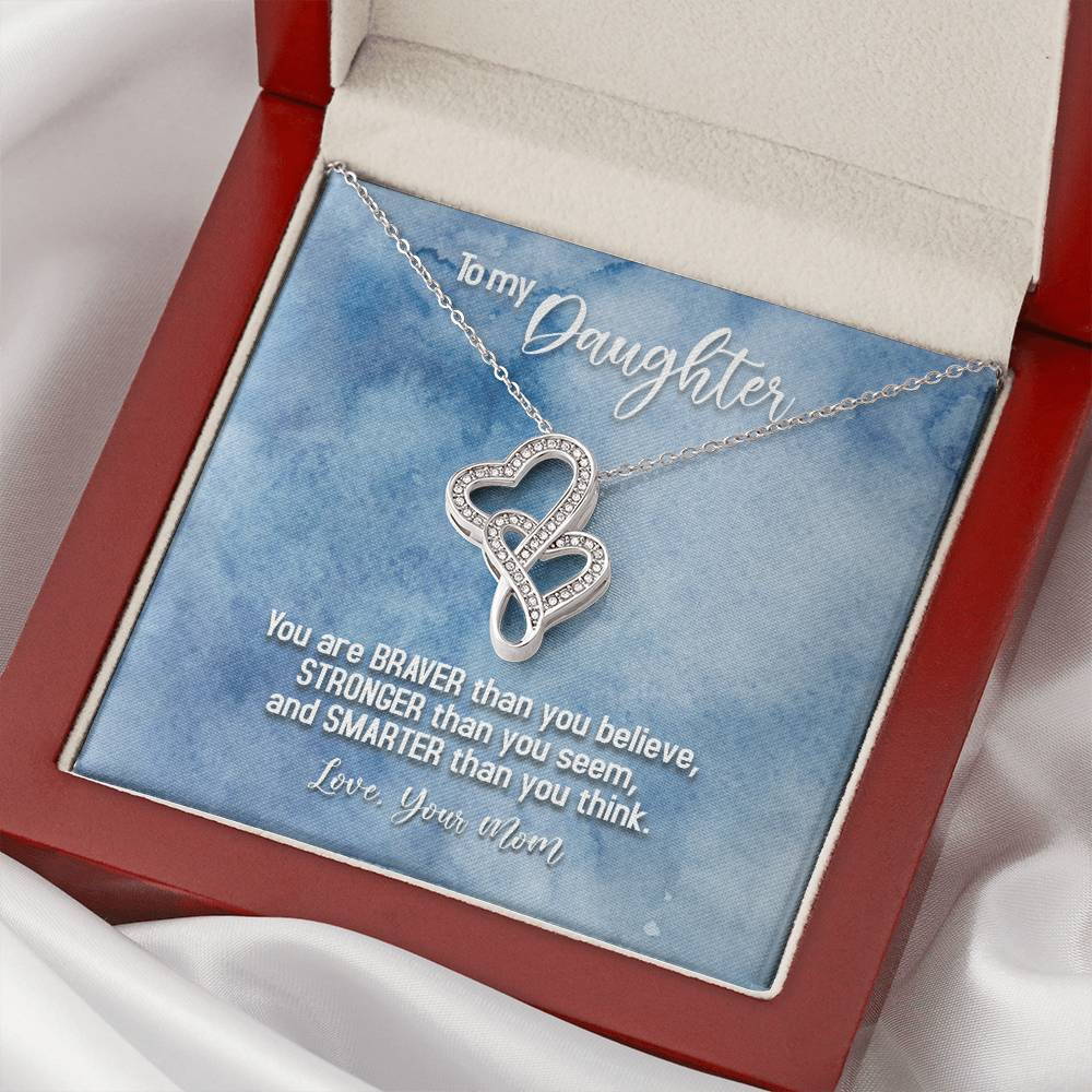 Daughter Gift Necklace Daughter Birthday Gift Gift For Daughter Daughter Jewelry 1 Double Hearts Necklace