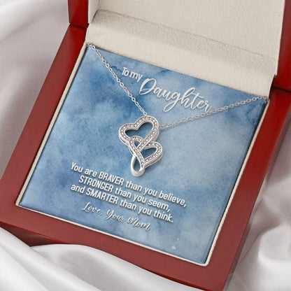 Daughter Gift Necklace Daughter Birthday Gift Gift For Daughter Daughter Jewelry 1 Double Hearts Necklace