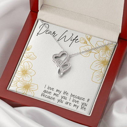 Dear Wife Double Hearts Necklace