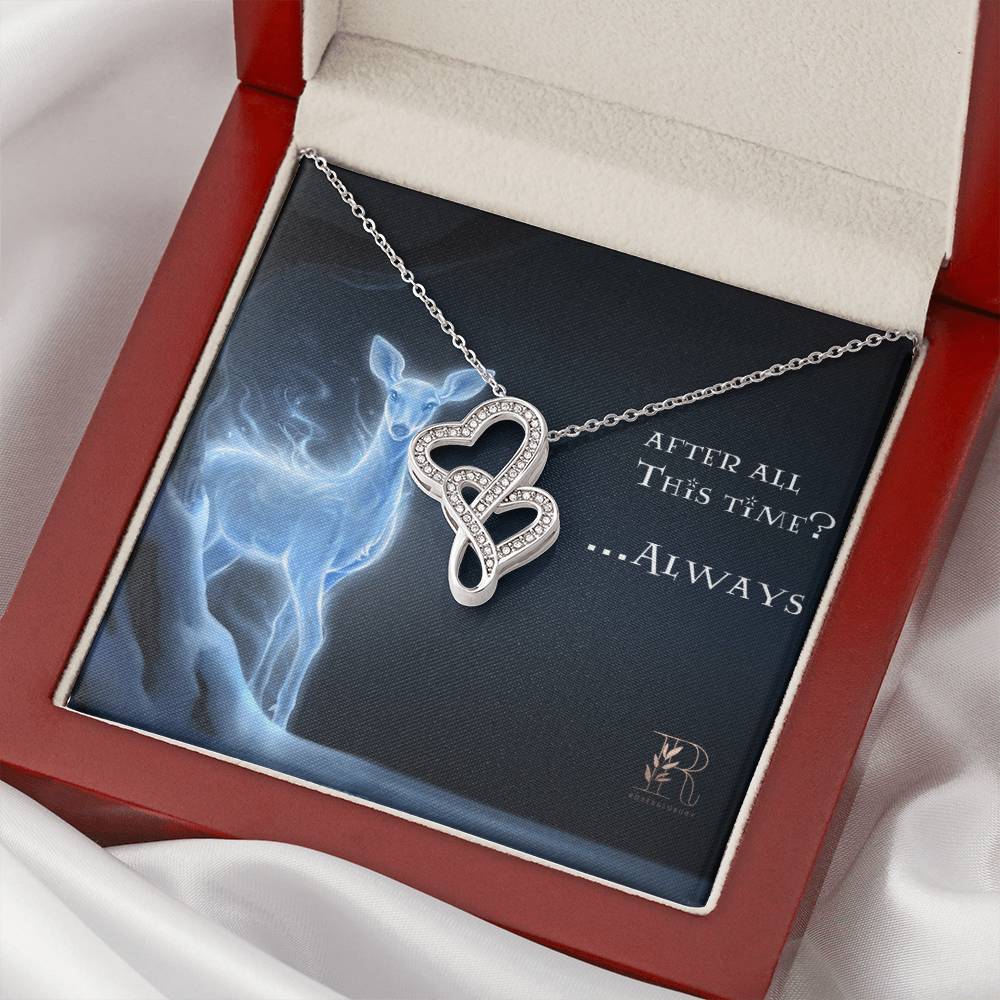 After All This Time Always - Roseandluxury Double Hearts Necklace