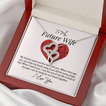Future Wife Forever Love Necklace Double Hearts Necklace