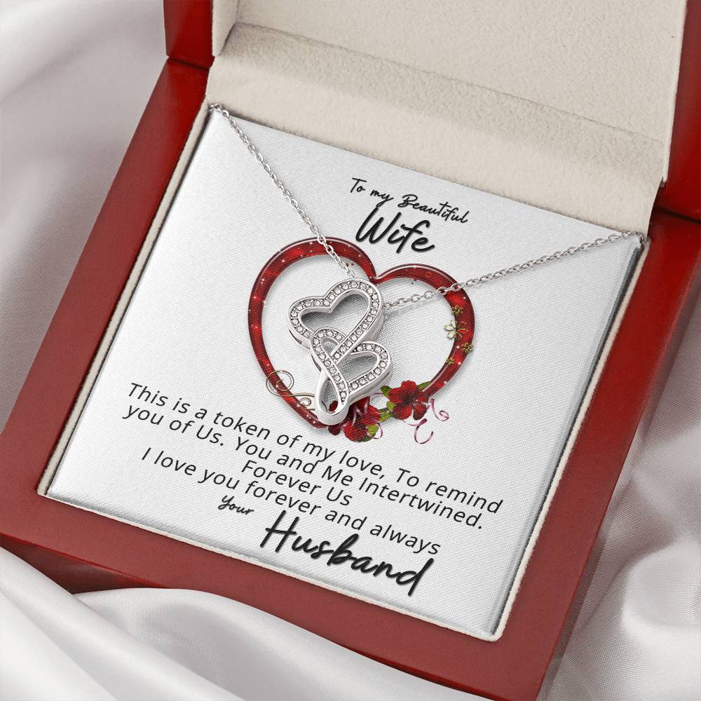 Beautiful Wife Double Hearts Necklace