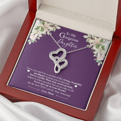 Collection Daughter - So Proud - Double Heart- Necklace Double Hearts Necklace