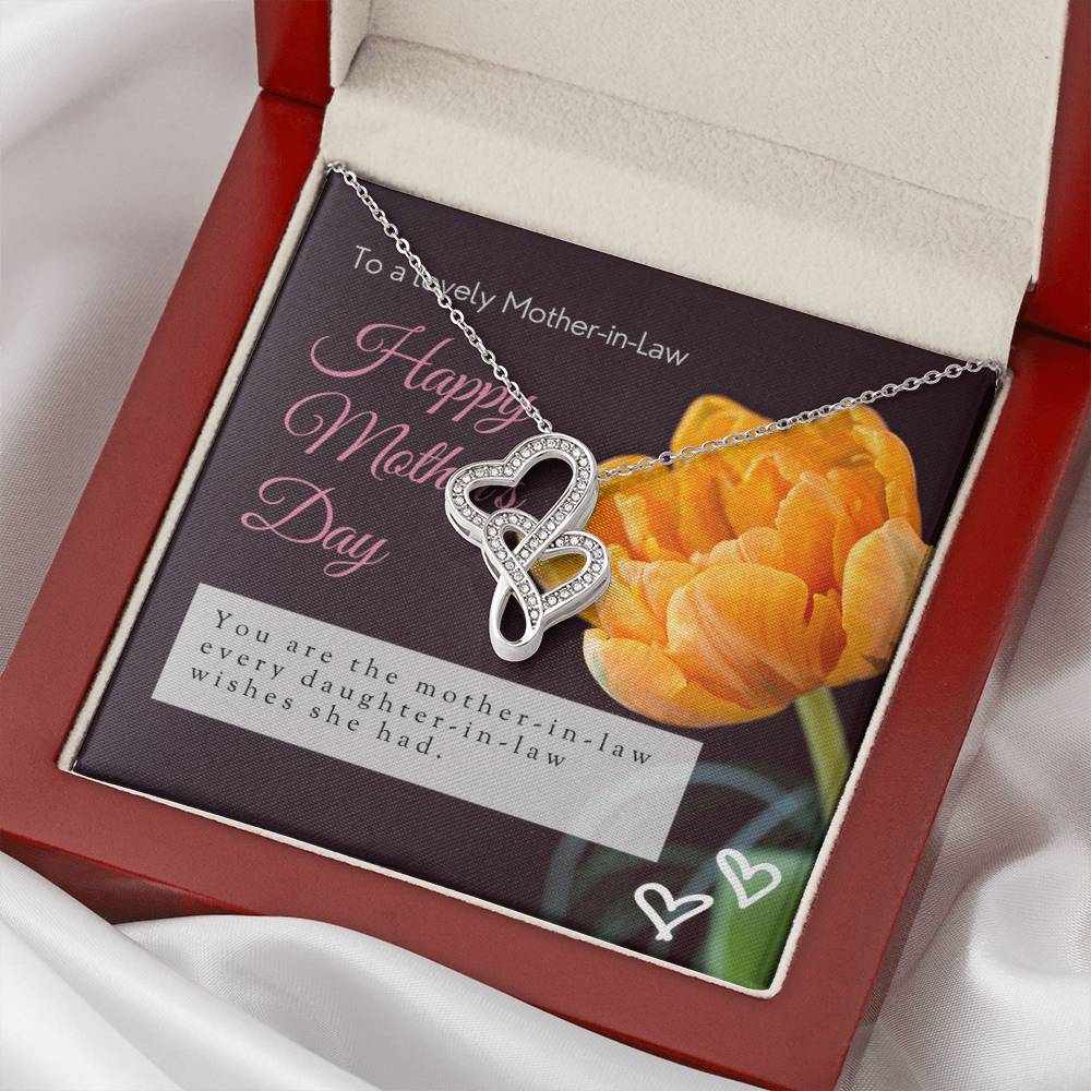 For Mother's Day - Mother's Day Gift Double Hearts Necklace