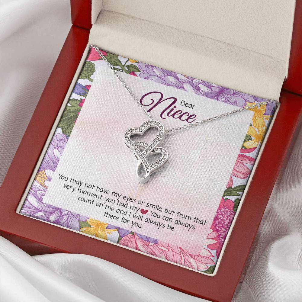 For Niece 1 Double Hearts Necklace