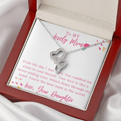 Truly Amazing Mum Mothers Day Gift Gorgeous  1 Double Hearts Necklace