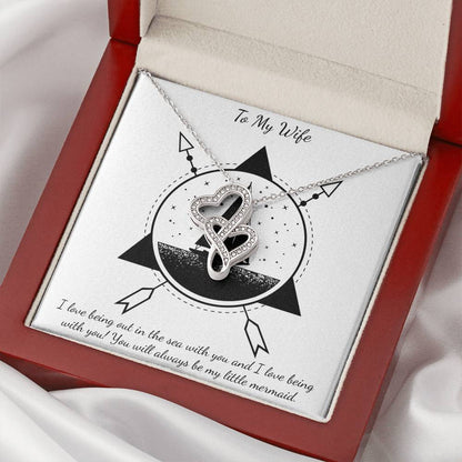 To My Wife Sailor Double Heart Necklace Double Hearts Necklace