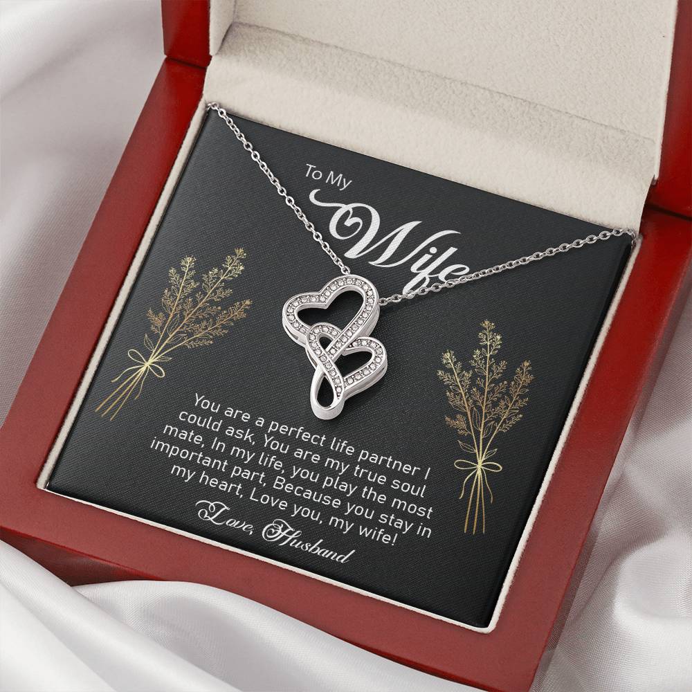 Wife Double Hearts Necklace