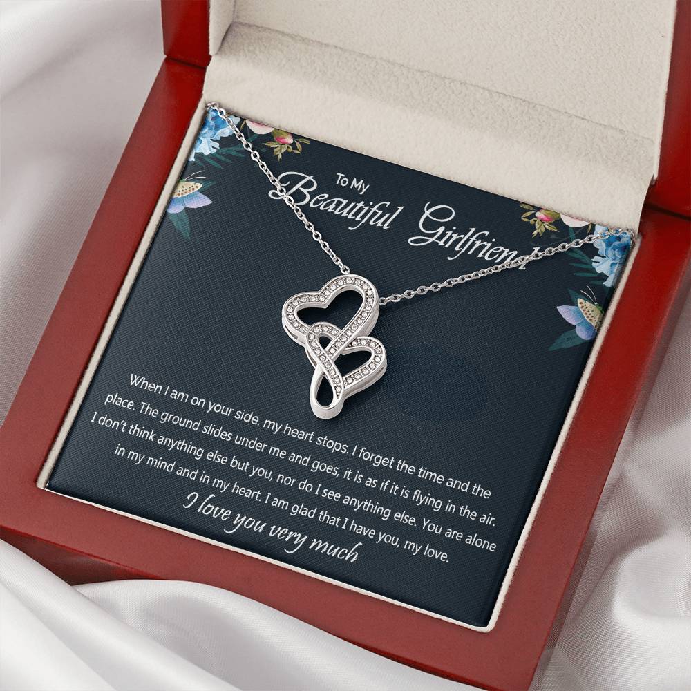 Gift For Girlfriend. Birthday Gift. Anniversary Gift. Christmas Gift. Double Hearts Necklace