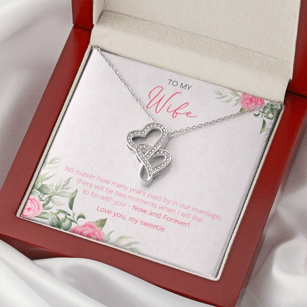 Wife Gift For Wife Birthday Gift For Wife From Husband Sentimental Gift For Her Birthday Gift For Her Double Hearts Necklace