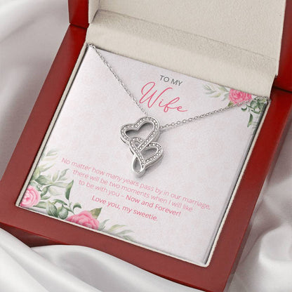 Wife Gift For Wife Birthday Gift For Wife From Husband Sentimental Gift For Her Birthday Gift For Her Double Hearts Necklace