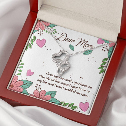 Birthday Gift For Mother Mother Gift Necklace Christmas Gift Meaningful Mother Gift Double Hearts Necklace