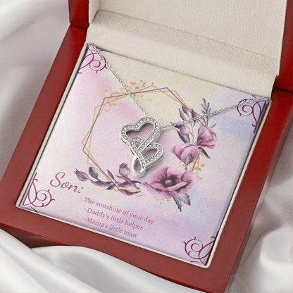 Gift For Mom From Son Mother's Day Gift From Son Mother And Son Gift Necklace Birthday Gift From Son Jewelry Present Double Hearts Necklace