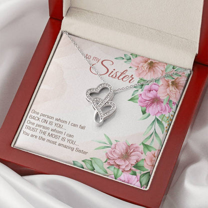 Collection Sister - Most Amazing Sister -  Double Hearts Necklace