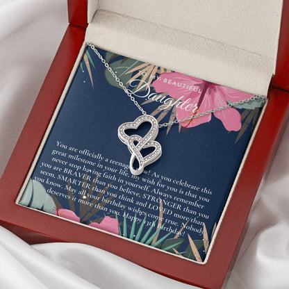 Gift For 13 Year Old Girl Gifts 13Th Birthday Girl 13Th Birthday Gift Thirteenth Birthday Necklace Teen Birthday Gift  1 Double Hearts Necklace