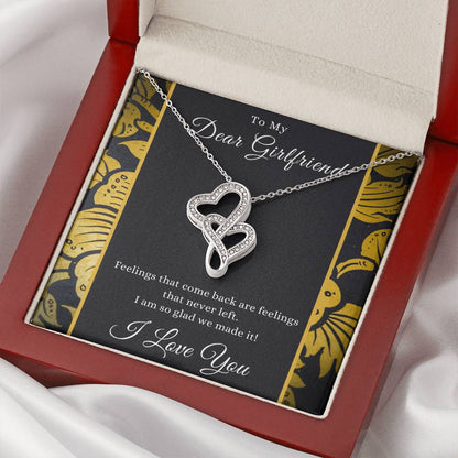 Gift For Girlfriend - Exquisite Pendant Double Hearts Necklace