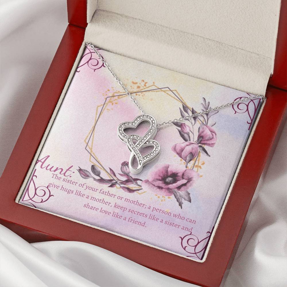 Aunt Gift Aunt Charm Aunt Jewelry New Aunt Best Auntie Ever Aunt Necklace My Aunt Loves Me Auntie Double Hearts Necklace