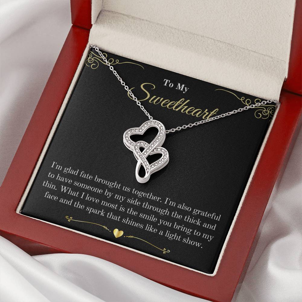 Your Girlfriend Will Love This  Double Hearts Necklace