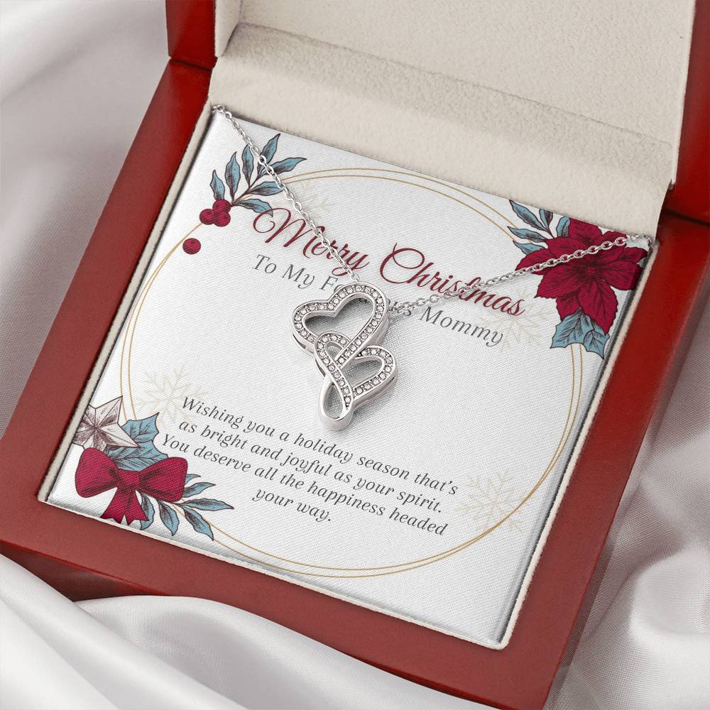 Christmas Gift For Mother Double Hearts Necklace