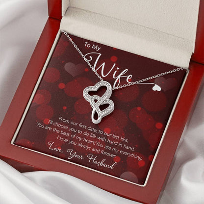 You Are My Everything Necklace 1 Double Hearts Necklace